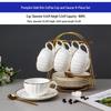 Kürbisförmiges Kaffeeglas-Set mit Tasse und Untertasse sowie Ablage