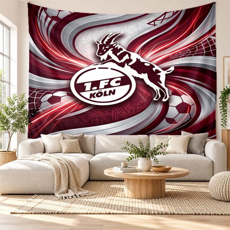 FC Köln Wall Tapestry, Soft Fabric Wall Hanging, Decorative Backdrop For Bedroom Home Wall Art