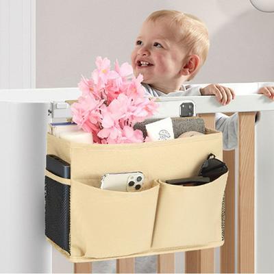 Removable Sofa Side Pouch Bag Reusable Space Saving Bedside Storage Organizer Bag Large Capacity Washable Bed Hanging Pouch