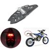 Universal Porous Transparent Shell Motorcycle Rear Fender Mudguard with Concave LED Tail Brake Turn Signal Light