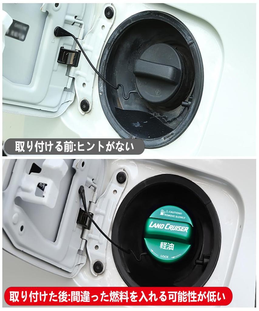 MiJuduo Fuel Cap Cover for Toyota Land Cruiser 250 Series Aluminum Fuel Filler Cap Car Custom Exterior - - Parts, Parts, Accessories, Dress-up (Green)