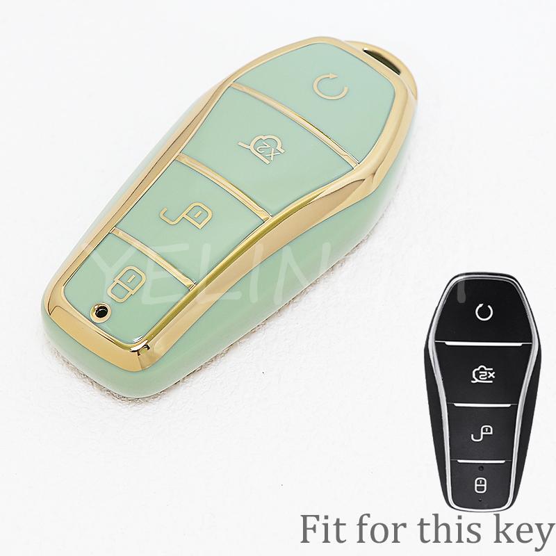 Soft Tpu Car Remote Key Case Fob For Byd Qin Plusdmi Atto 3 Han Ev Dolphin Protection Cover Shell Auto Interior Accessories