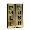 2Pcs Creative Sliding Door Logo 3D Push Pull Door Sign  Glass Door Identification