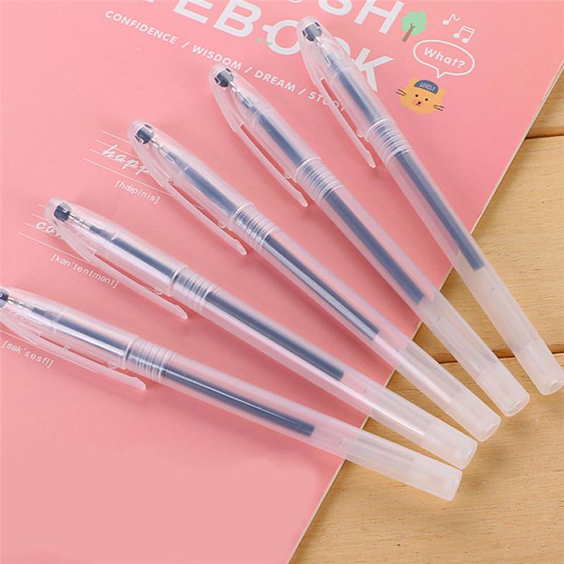 Gel Shell Ballpoint Transparent Case Simple Styple Pen Shell Cover Office School Stationery