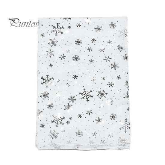 Feiertags-Accessoire Glitzernd Funkelnd Folien-Schneeflocken-Print Schal für Damen, Weihnachten Atmungsaktiv Kaltwetter-Thema Schal Wickel, Herbst Winter