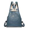 Korean Style Multi-functional Leather Backpack For Women Anti-theft Convertible Shoulder Bag Color Matching Travel Rucksack