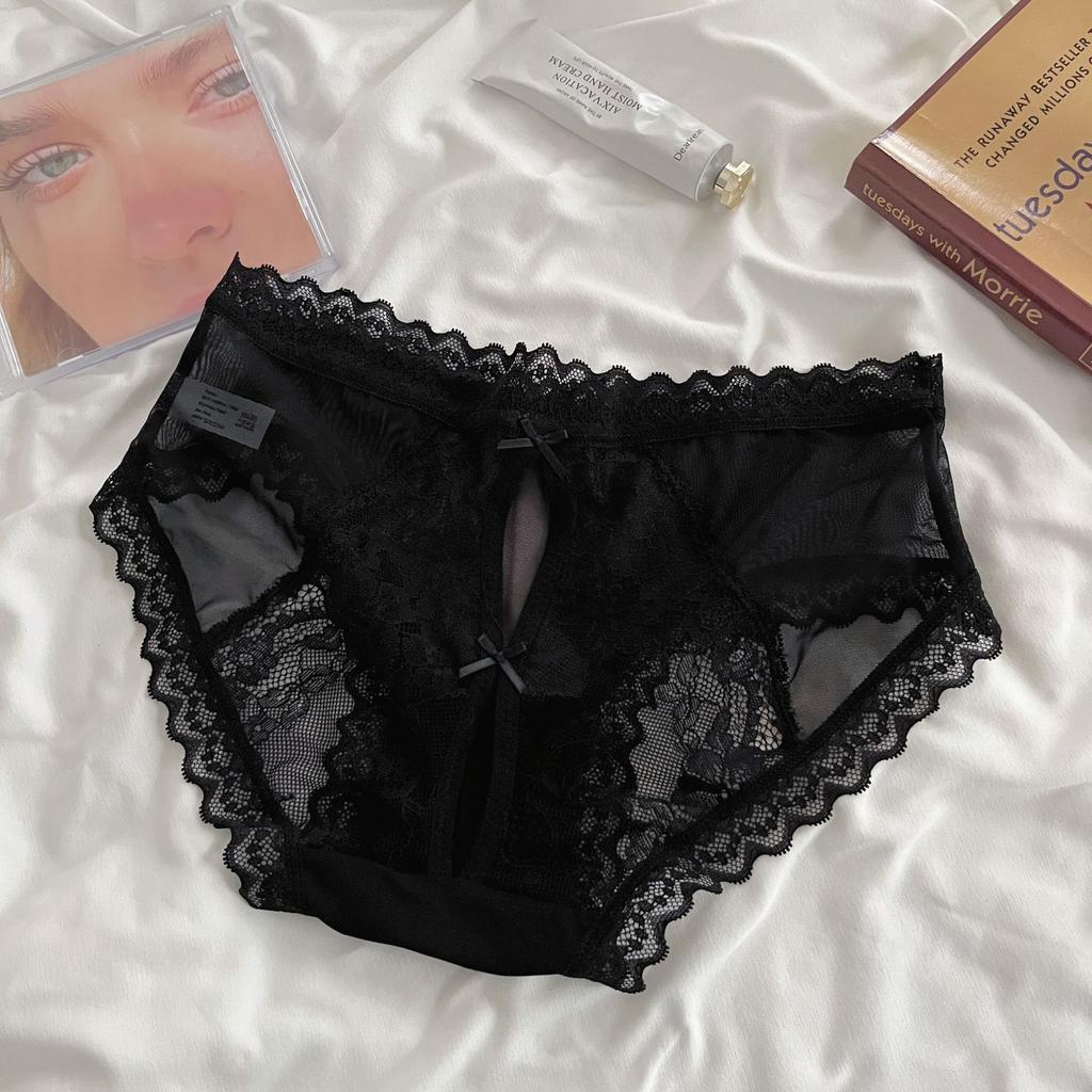 Damen Sommer Neu Sexy Spitze Leopardenmuster Hohl Atmungsaktiv Baumwollzwickel Dreiecksslip