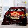 Movie Invitation Personalized Text Blanket Lightweight Customizable Blanket Durable Comfort Versatile for Chair Office Livingroom Couch