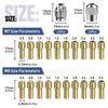   15Pcs Collet Chucks Set Replacement Brass Quick-Change Rotary Drill Nut Tool Set