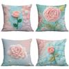 New 3D Imitation Plush Pink Rose Pillowcase Short Fur Home Sofa Cushion Pillowcase