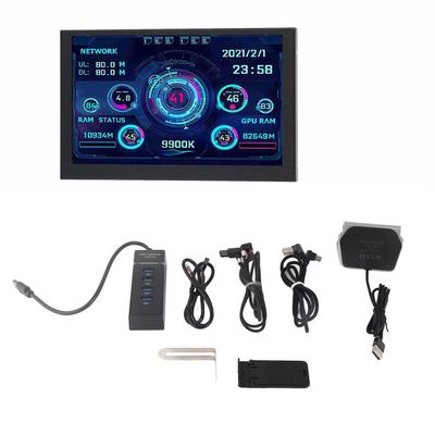 Computer Temp Monitor 5 Inch IPS Screen Multiple Theme USB C Connection PC CPU Data Monitor for PC