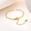 3.5mm Minimalist Stainless Steel Square Cable Chain Bracelets for Women,Female Gold Color Charm Bracelets Jewelry Brithday Gift