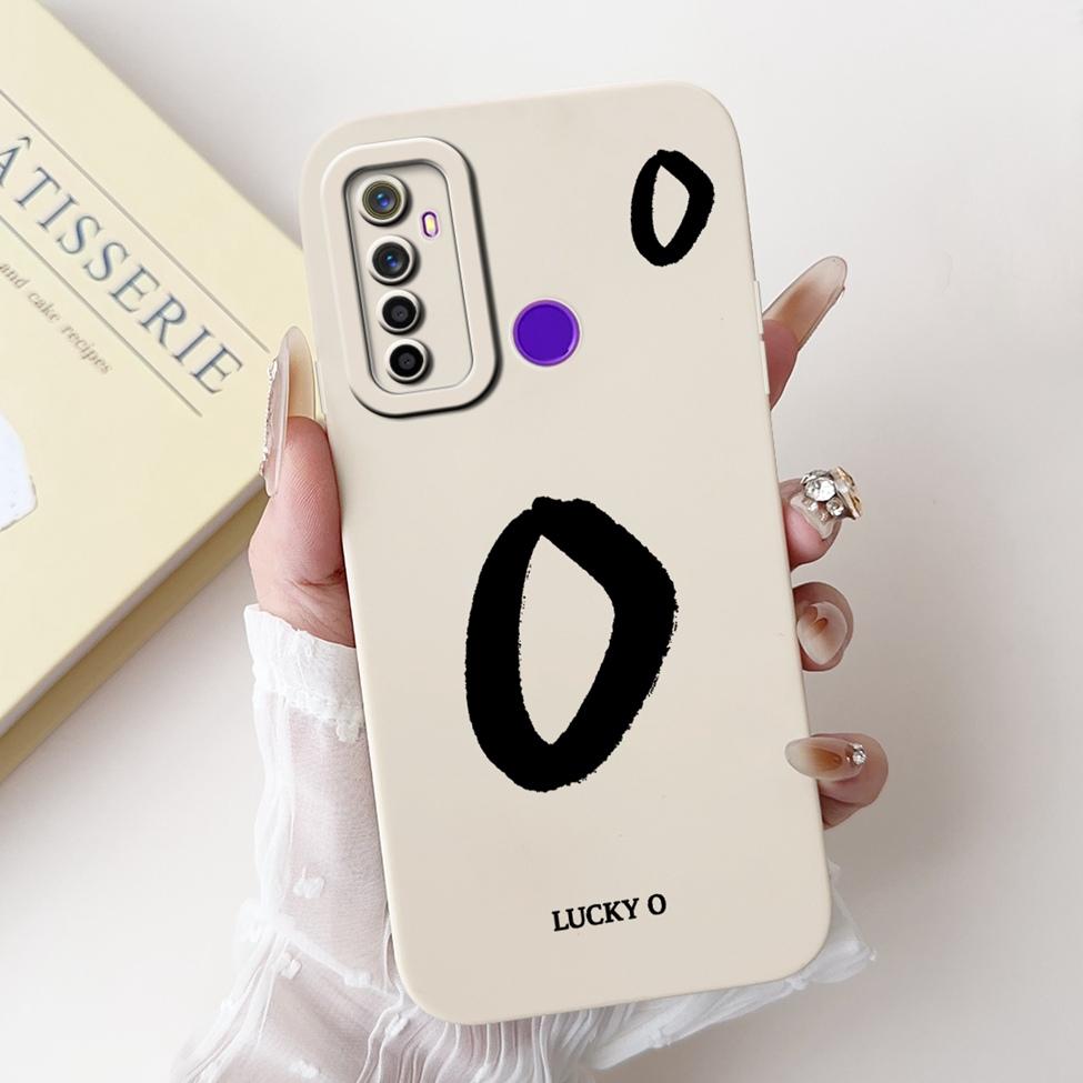 For Realme 5i RMX2030 6i RMX2040 Cover For Realme 6i Case Simple Fashion Letters A-Z Pattern Design Silicone Shockproof Bumper