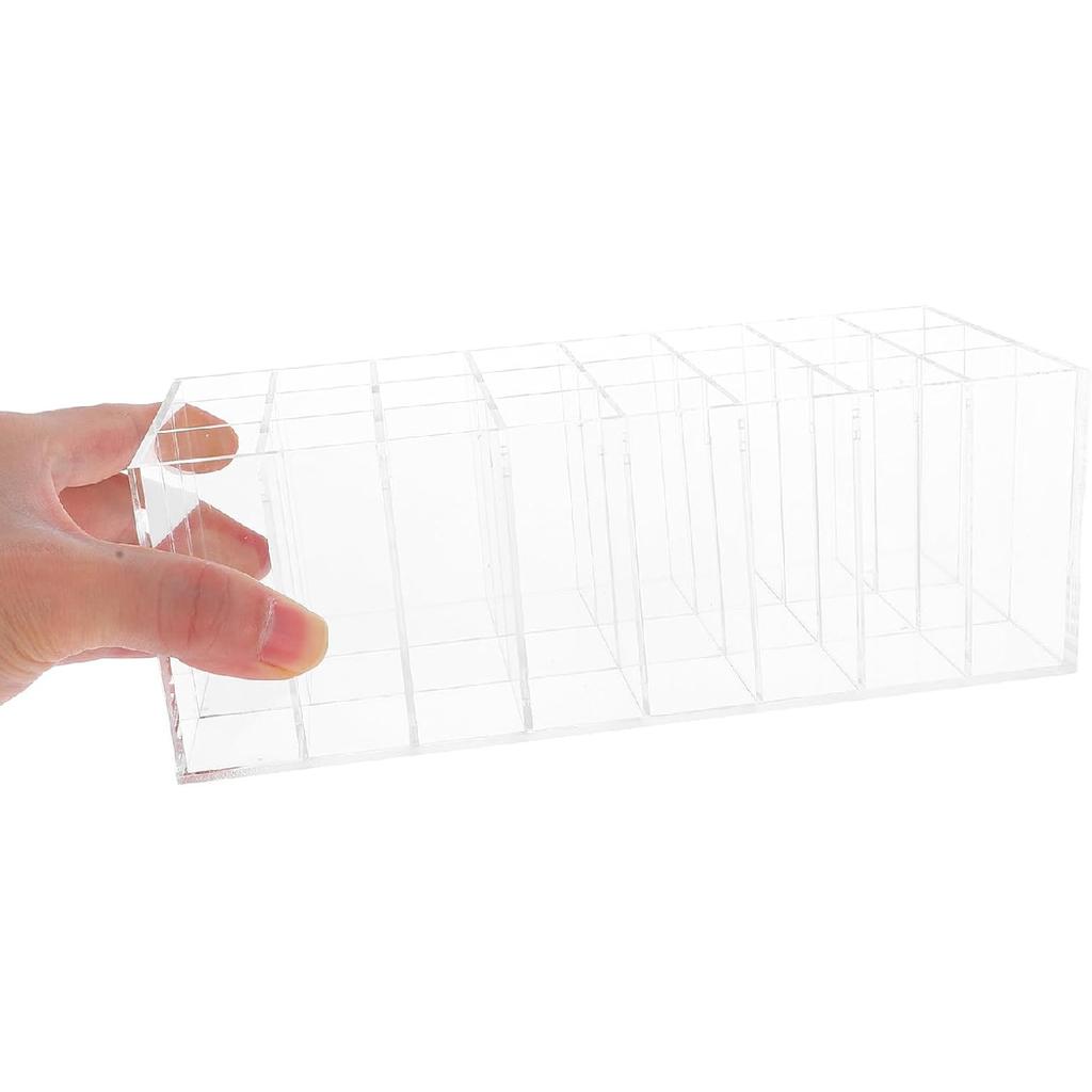 24 Slot Acrylic Lipstick Organizer - 8.3X3.5 Clear Compact Lip Gloss Perfume Sample Mascara Holder - Lipstick Storage Box Makeup Display Lip Gloss