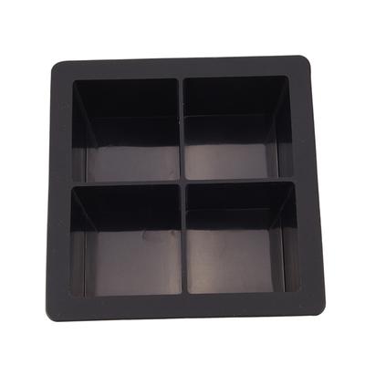 Stampo gigante per cubetti di ghiaccio in silicone quadrato Jumbo King Size grande nero grande stampo vassoio