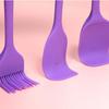 3Pcs Scraper Set One-piece Butter Cream Silicone Spatula Oil Brush High-temperature Resistant Baking Set Tool Kit