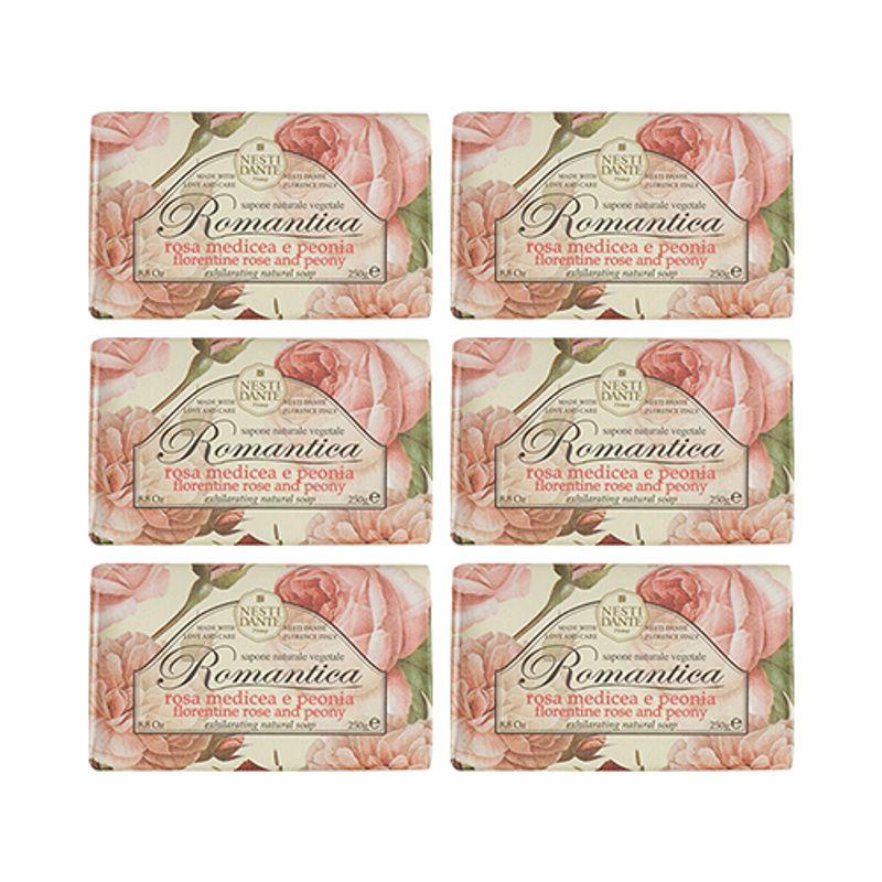 

Nestidante Romantica Rose & Peony Soap 250g x 6 Pack [Box Product]