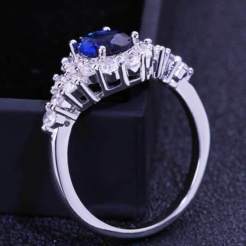 Lindon Classic Ring For Women With Round Shape Zircon Wedding Party Gift  Size 6-10