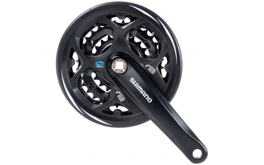 Система шатунов SHIMANO ALTUS с черной защитой FC-M311, 42-32-22T, 170мм, (EFCM311C222CL) чёрный