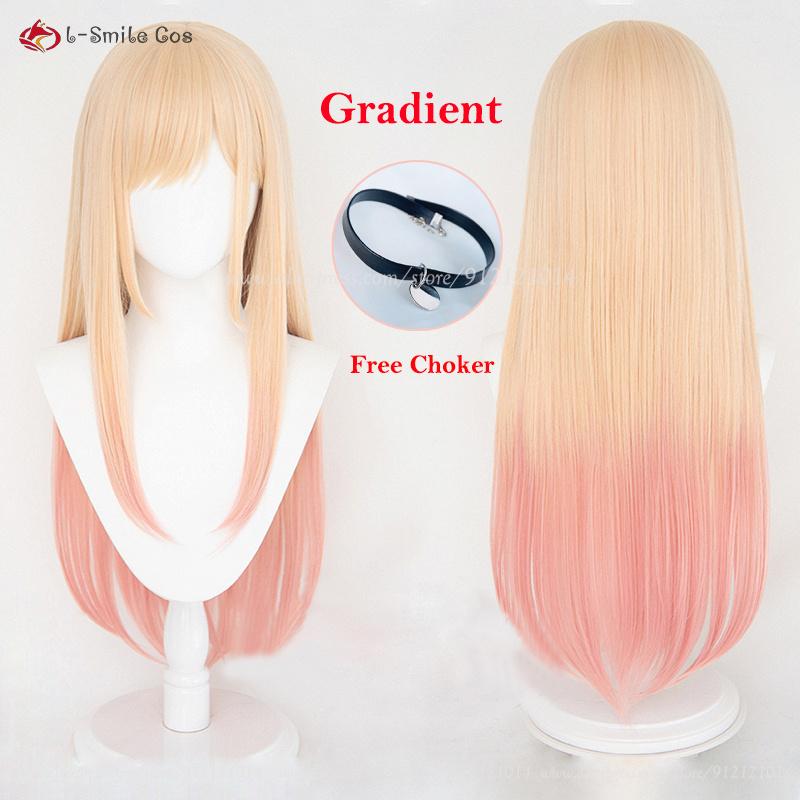 2 Stijlen Anime Marin Kitagawa Cosplay Pruik Kleurverloop/ Kleurverloop Kitagawa Marin Pruiken Hittebestendig Synthetisch Haar + Pruikenkap One Size