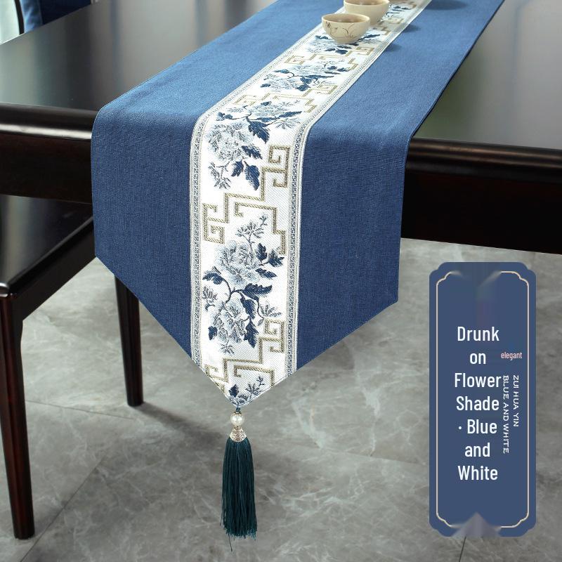 Chinese Zen Waterproof Double-Sided Table Runner - Dining, Tea, Study, and Coffee Table Mat 30*45cm (Double-sided placemat)
