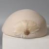 Autumn and Winter New Hat Women's Wool Beret British Retro Mink Hair Flower Curled Stewardess Hat