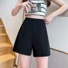 Shorts for Women's Summer High Waist New Black Loose A-line Wide-leg Slimming Outside Wearing Casual Spicy Pants Three-point Pants
