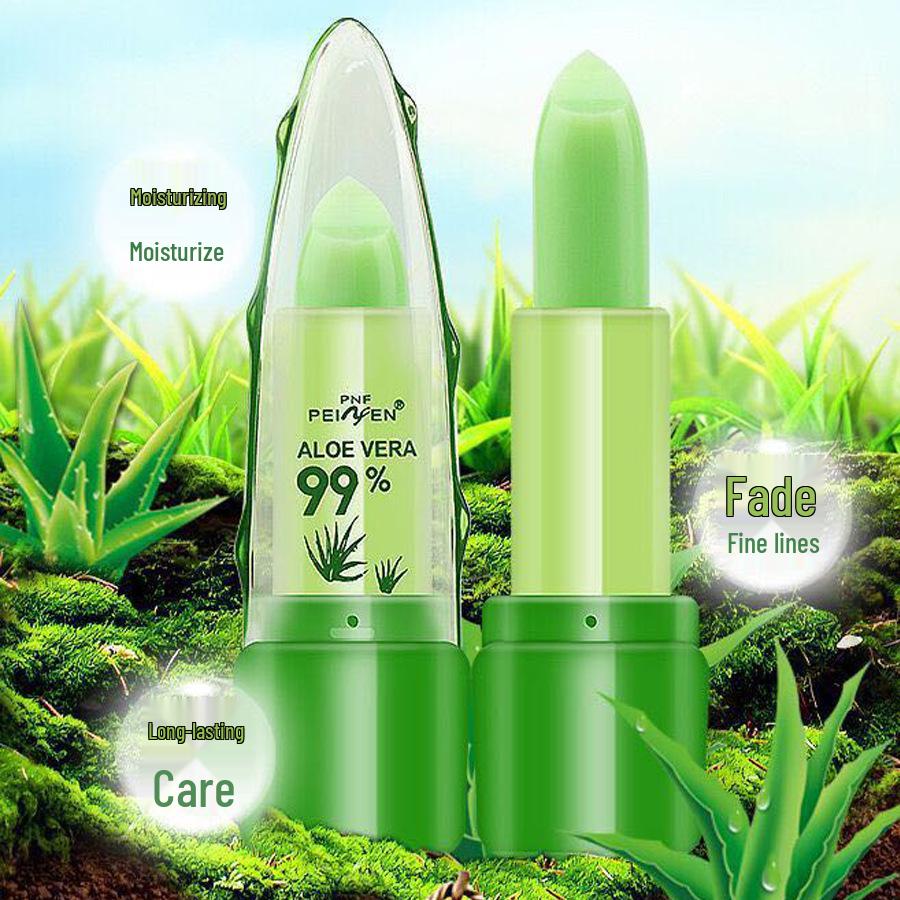 Pennyfen Aloe Vera Farbwechsel Feuchtigkeitsspendender Lippenstift - Lang anhaltend, Nicht abfärbend, Einfach aufzutragen.
