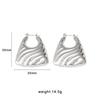 18k Gold Plated Geometric Spiral Stud Earrings with 3D Texture