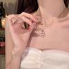 New Chinese Zen Ethnic Style Butterfly Necklace Women'S High Sense Retro Collarbone Chain Sweater Chain Accessories