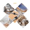 6Pcs Felt Furniture Pad with Hook And Loop Fastener Wrap-Around Prevent Floor Scratches Chair Sled Floor Glides Tubing Protector Home Supplies