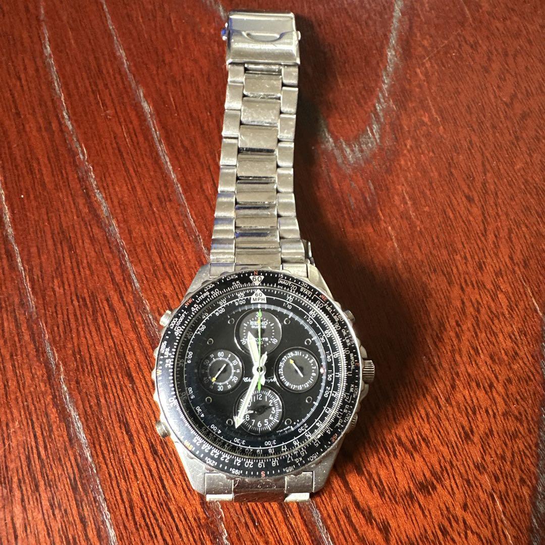 

[USED] Seiko Chronograph Diver s Watch (Overseas) 7T34-6A00 Vintage