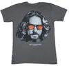 The Big Lebowski Mens T-Shirt - The Dude With Red Design Glasses Image