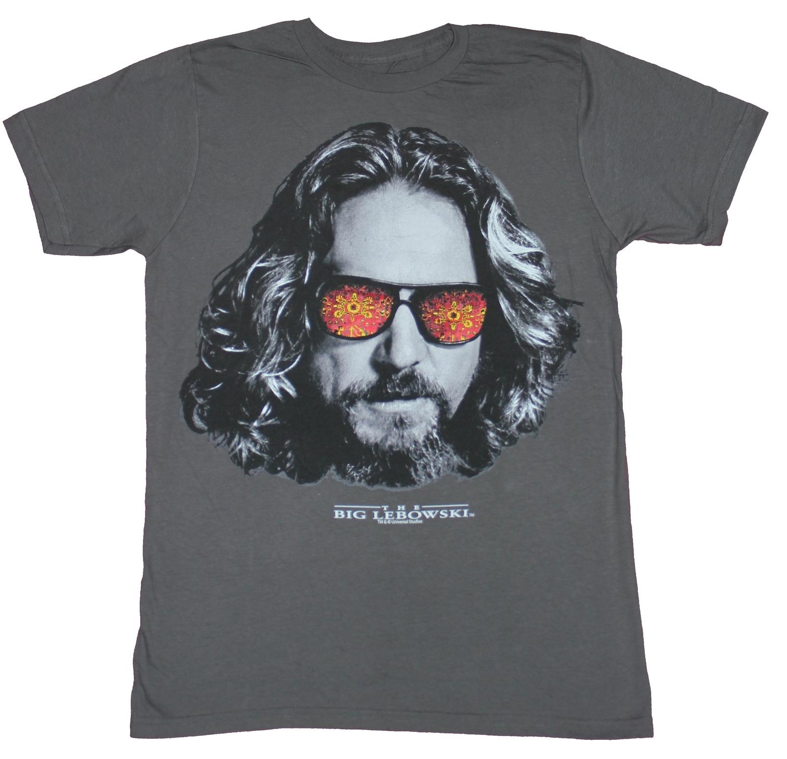 The Big Lebowski Mens T-Shirt - The Dude With Red Design Glasses Image XXXL