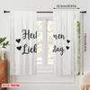 2pcs 2D flat printing Party Curtains My Favorite Day Polyester Without Electricity Festive Curtains for Classroom Office