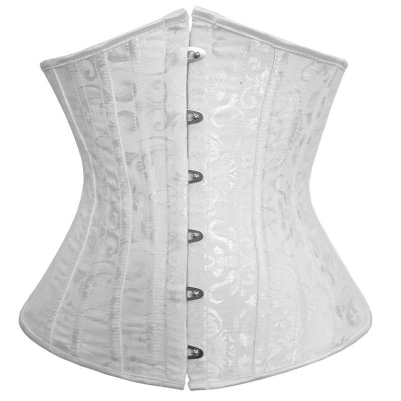 Steel Boned Jacquard Waist Trainer Corset Belt For Women Tummy Control Body Shaper