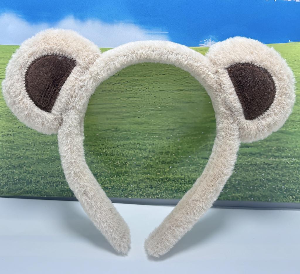 TREETIP Custom Logo Plush Bear Ears Headband Soft Faux Fur 3D Ears Face Washing Makeup Cute Kawaii Sweet 2025 New Hair Hoop