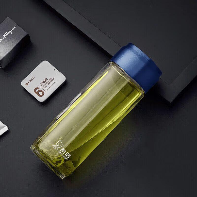 Xinuo Portable Single-Layer Glass Water Bottle 415ML