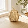 Woven Bamboo Pumpkin Decoration Sturdy Decorations Brown for Halloween