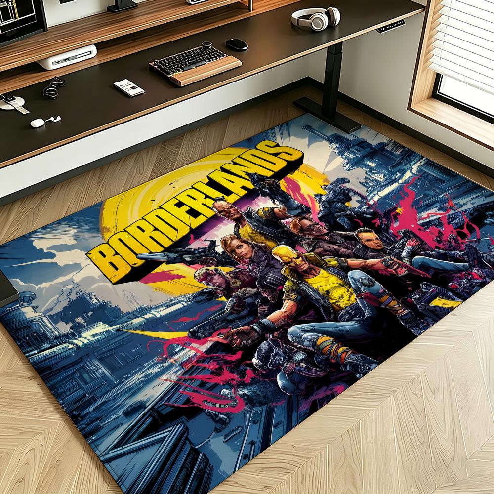 Game B-Borderlands Floor Mat Soft Flannel Floor Mat Suitable for Entryways, Living Rooms, Bedrooms, and Bathrooms