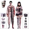 New Terrifier Art Clown Cosplay Costume Men Jumpsuit Women Dress Socks Mask Halloween Carnival Horror Party Stage Role Play Suit