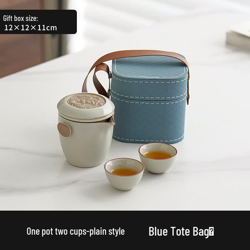 Ru Kiln Portable Travel Tea Set