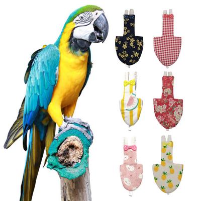 Parrot Diaper Reusable Bird Nappy with Waterproof Inner Cute Flight Suit for Cockatiel Parakeet Budgie Mini Macaw Canary