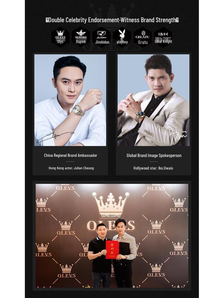 Playboy Women's Luxury Waterproof Starry Sky Quartz Watch with Diamond Accents.