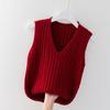 Knitted Women's Trendy Autumn Winter Loose Sleeveless Bottoming Shirt Sweater Vest