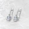 1 Pair Women Earrings, Cubic Zirconia Drop-Shaped Earrings, Ear-Buckle Closure Wedding Earrings, Anti-fade Earrings Jewelry