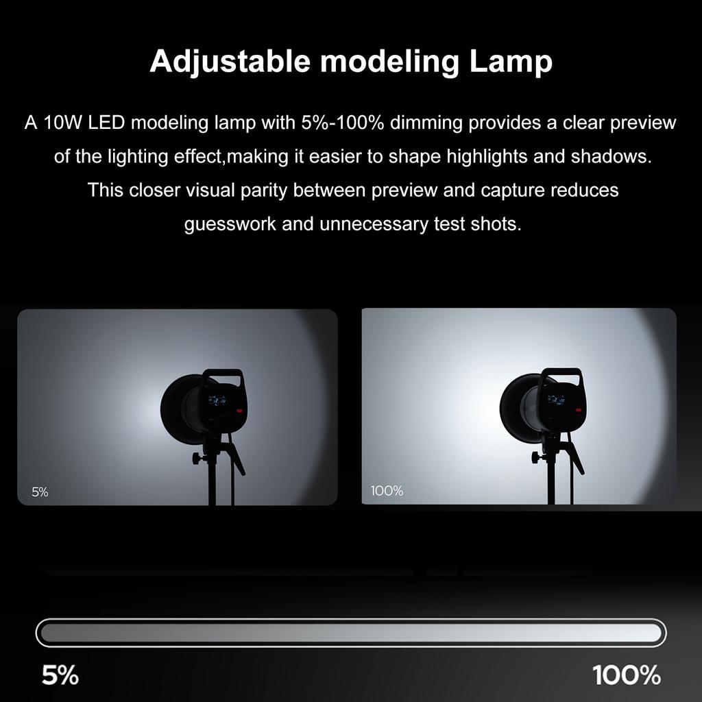 SK400IIIV 400Ws Studio Flash Light with 10W LED Modeling Lamp Wireless 2.4G X System for Photography Portrait Product