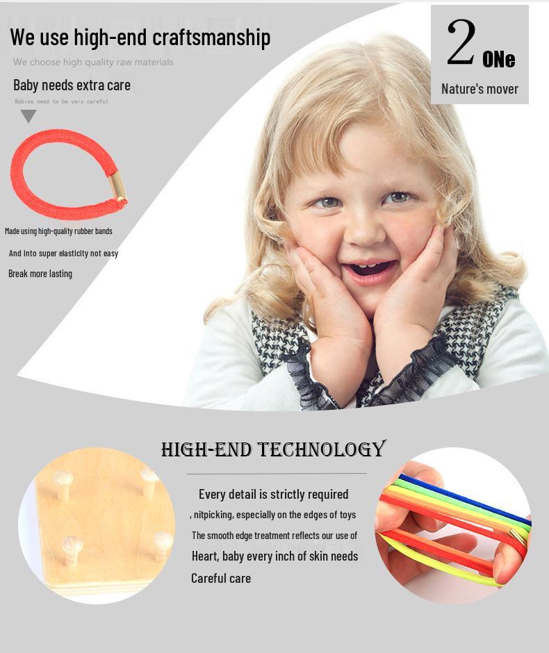 Changeable Shape Lacing Board: Multifunctional Educational Toy for 3+ Years