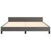 Bed Frame with Headboard Grey 180 x 200 cm Faux Leather