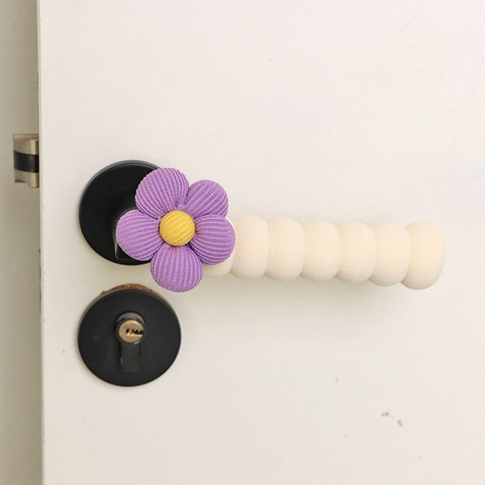 

4Pcs Thickened Door Knob Covers Cartoon Doorknob Protector Cute Door Handle Cover Hotel жовтий